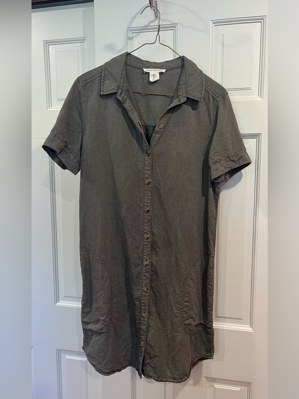 Lucky Brand Short-Sleeve Button-Down Shirt Dress